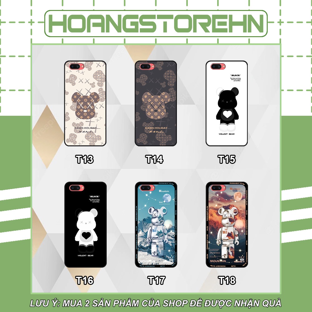 Ốp Oppo A3s / A1k in hình họa tiết Mountain, Be@rbrick dễ thương (T13 - T18)