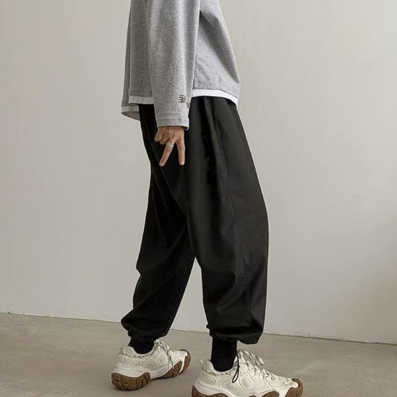 Quần Dây Rút Form Rộng Màu Sắc Đơn Giản Cho Nam