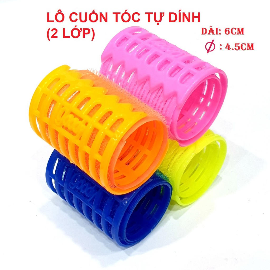 COMBO 2 CÁI Lô Cuốn Tóc Tạo Kiểu Tự Dính [2 Lớp] Loại Tốt