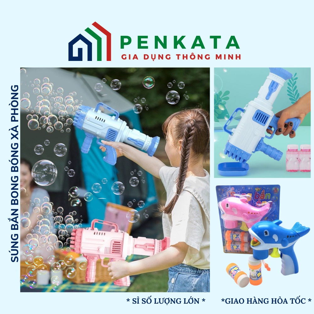 Súng bắn bong bóng, máy thổi bong bóng xà phòng PENKATA 14CCPB