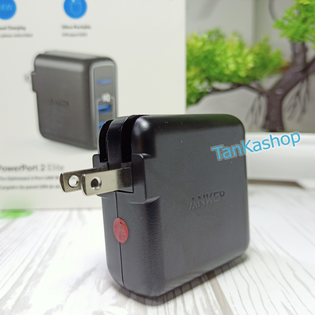 [Mã ELMS5 giảm 7% đơn 300k] Củ Sạc Anker Powerport 2 Elite A2023 - 2 cổng 24w