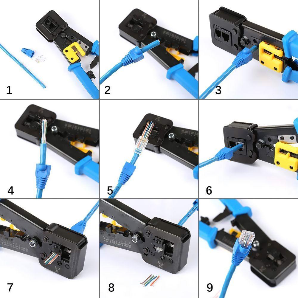 Kìm Cắt Dây Cáp Mạng RJ45 Cat5 / Cat6 RJ45 RJ11 Và RJ22