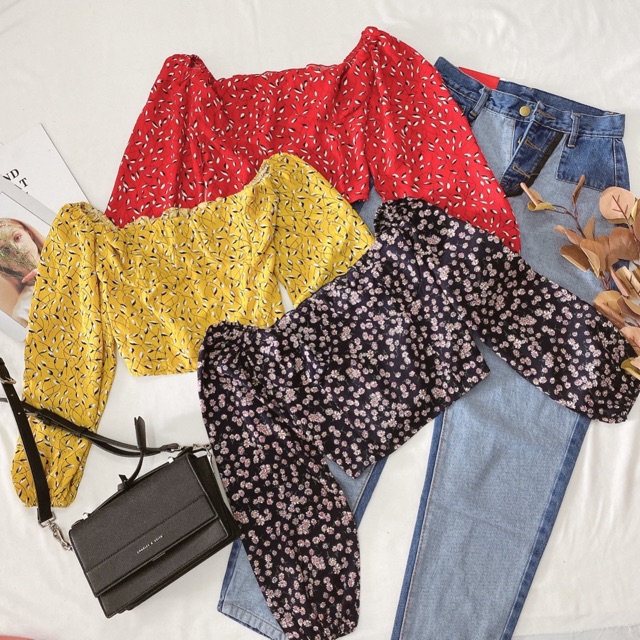ÁO CROPTOP HOA NHÍ