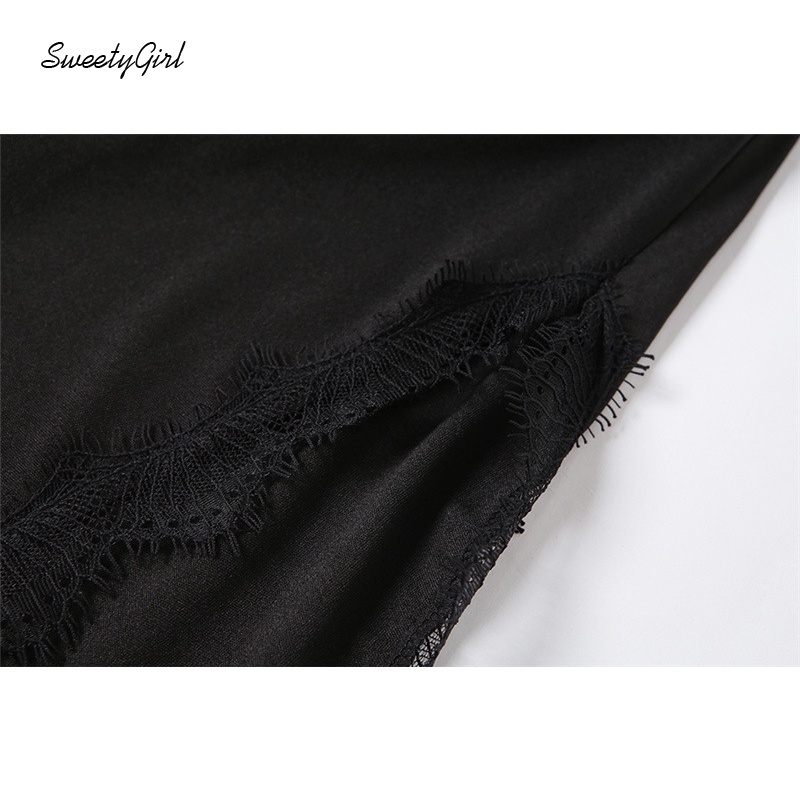 Đầm Mini Hở Lưng Màu Trơn Phối Ren Thời Trang Quyến Rũ Cho Nữ