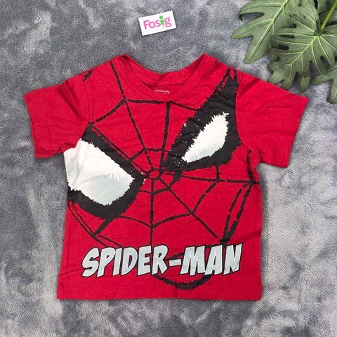 [9-21kg] Áo Thun Tay Ngắn Bé Trai GP - Đỏ Spider Man