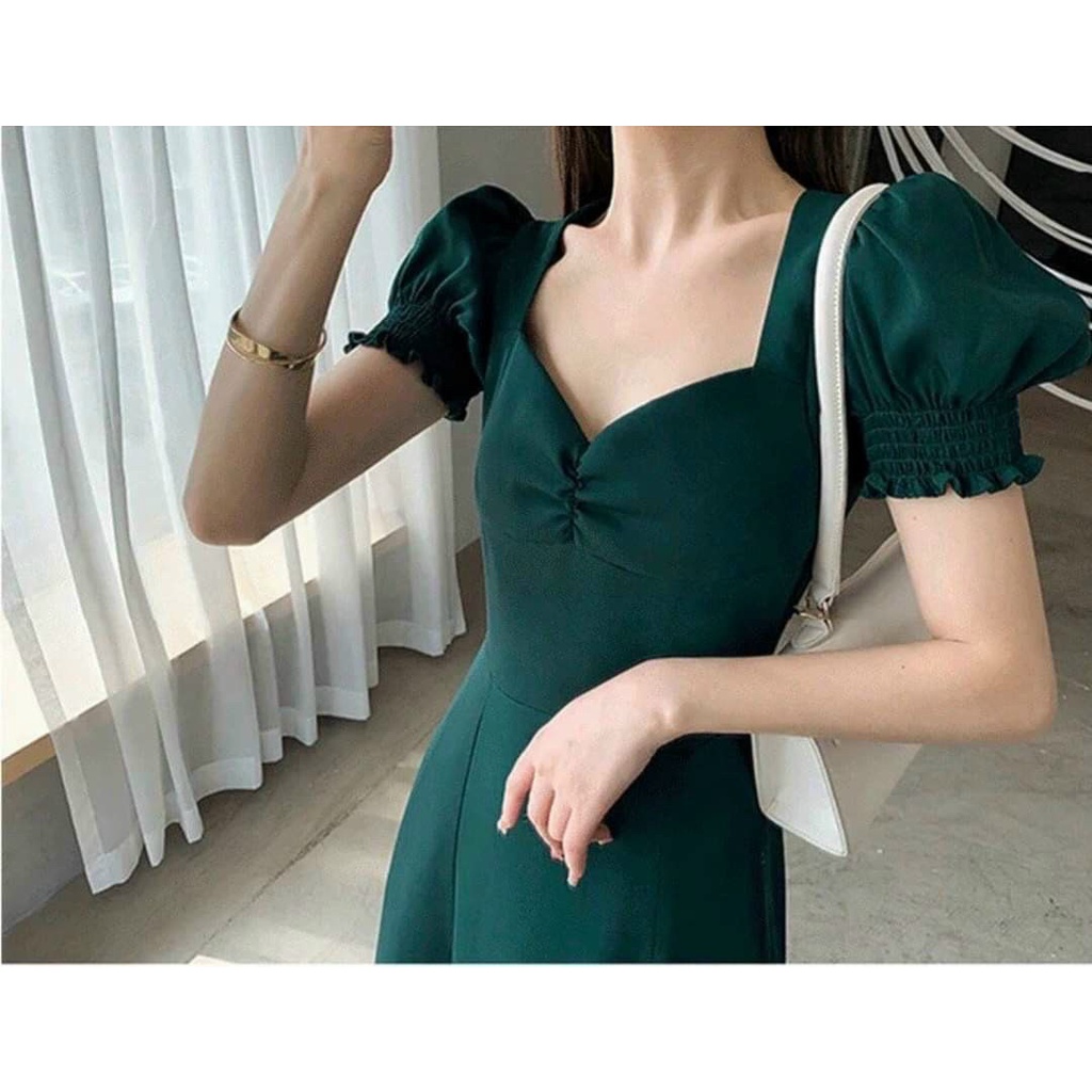 Đầm váy nữ xòe xẻ tà sang chảnh với 3 màu tôn da, tôn dáng dành cho các tình yêu đi chơi, đi làm hoặc dạo phố