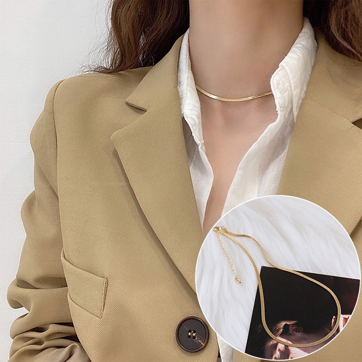 DÂY CHUYỀN TITAN MÌ DẸP PHONG CÁCH CHOKER TN290 SIÊU ĐẸP BỀN MÀU