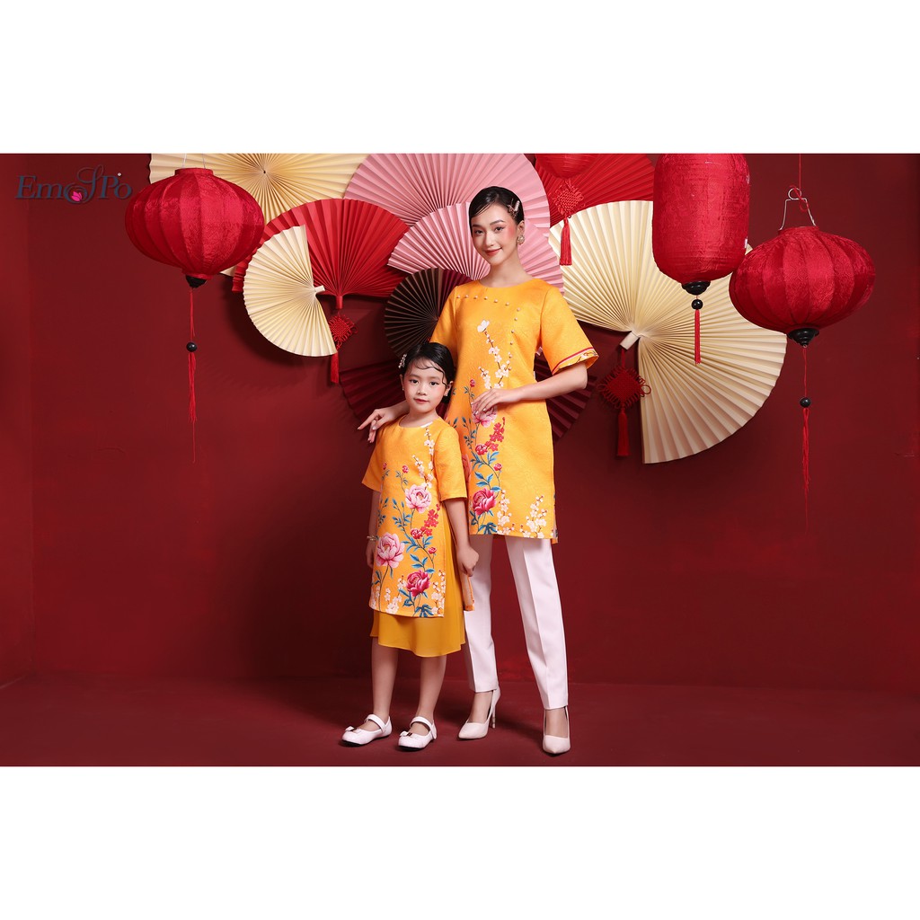 Áo dài cách tân cho nữ Emspo xẻ tà dáng lửng SMM2413