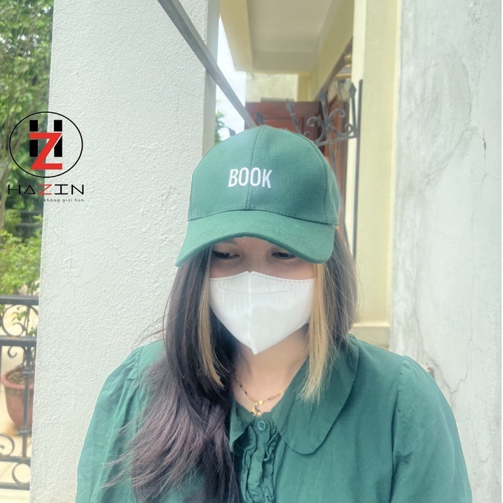 Mũ lưỡi trai nón kết HAZIN thêu chữ Book unisex phù hợp cho cả nam và nữ nhiều màu