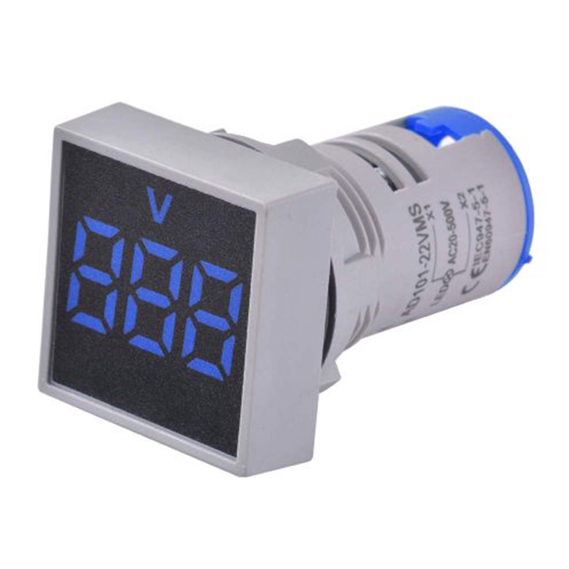 Máy đo điện áp 22mm AC 20-500V tích hợp đèn LED với 5 màu khác nhau