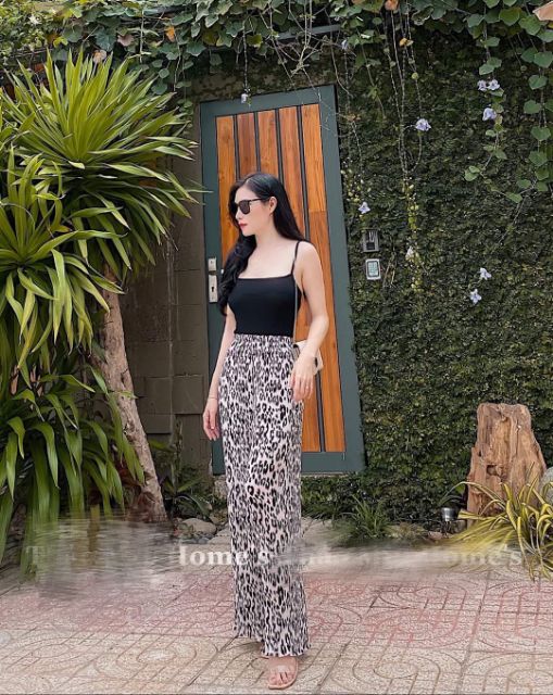 set áo hai dây kèm quần beo dập li hàng cao cấp