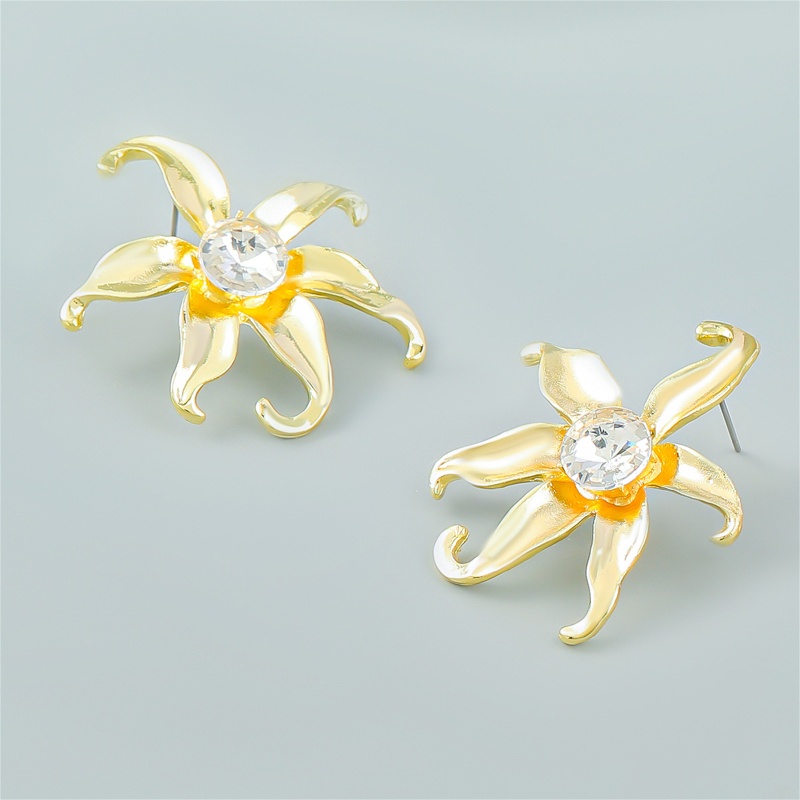 Đôi Khuyên Tai Hoa lily Trắng Thời Trang Cho Nữ