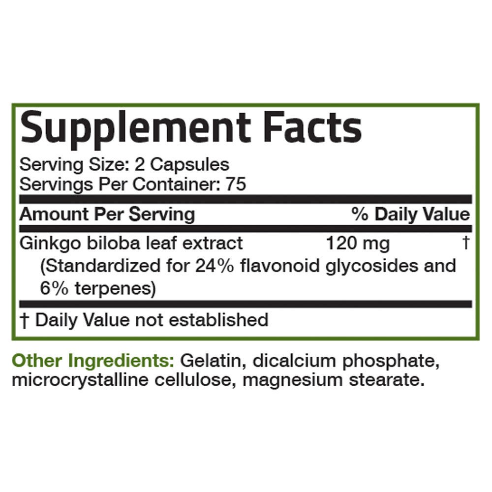 Organic Vitamins Extract Ginkgo Biloba  120mg - 150 viên Mỹ - Bổ não | BigBuy360 - bigbuy360.vn