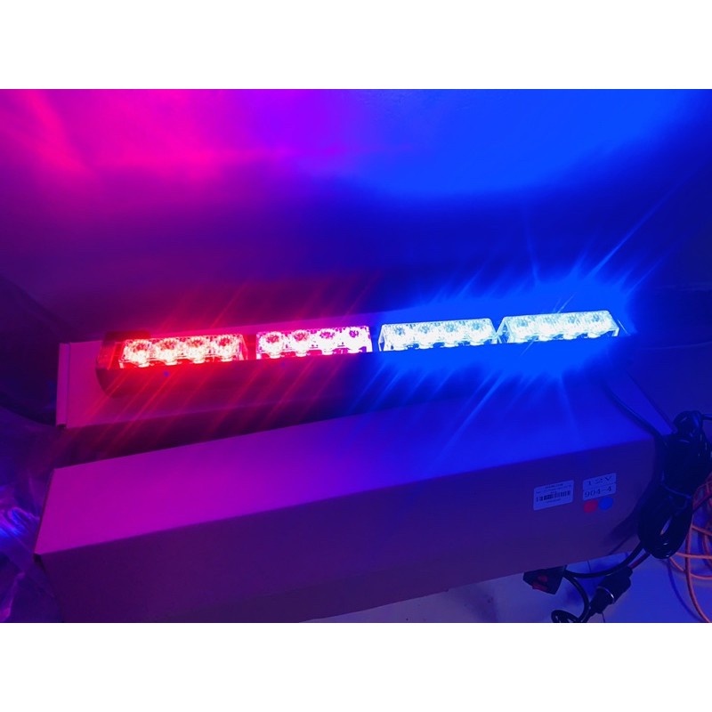 Đèn chớp Police xanh đỏ 12V 16W 16 LED gắn trần, đặt tablo cho xe cảnh sát, xe ưu tiên