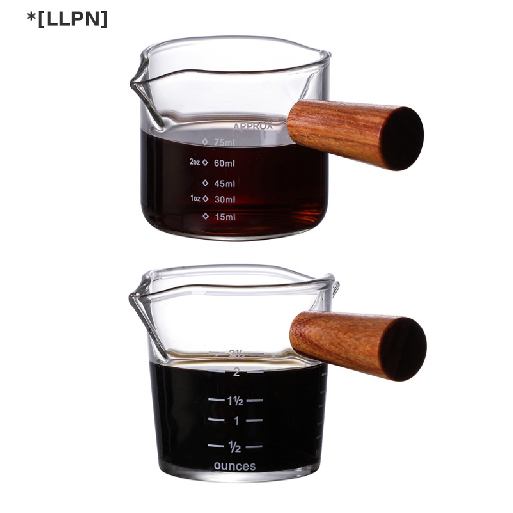 Cốc Đong Cà Phê Espresso Hai Đầu Miệng Bằng Gỗ Cách Nhiệt