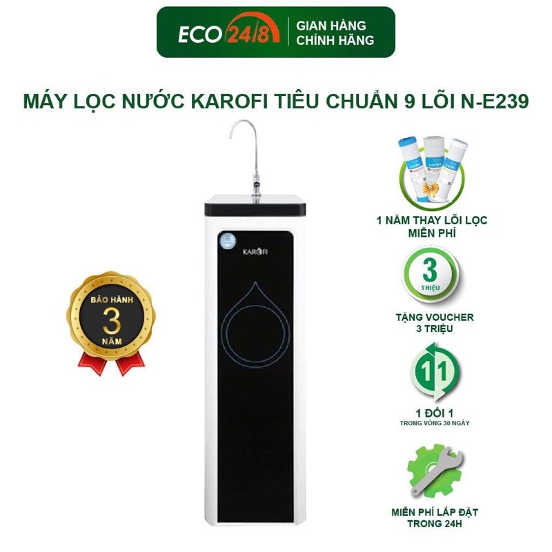 KAROFI NE239 máy lọc nước Chính Hàng bảo hành 12 tháng