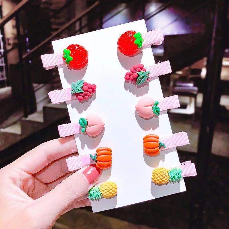 PVN41341 Set 10 Kẹp Tóc Hình Trái Cây Dễ Thương Cho Bé Gái Giá Rẻ