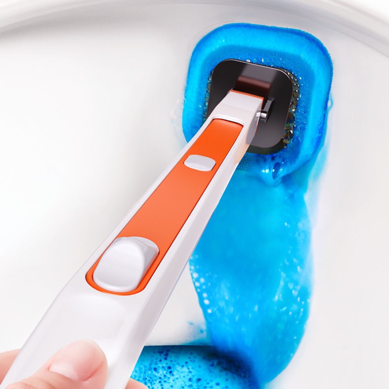 Bộ Bàn Chải Vệ Sinh Toilet Dùng Một Lần Cán Dài Tự Động Không Cần Chạm