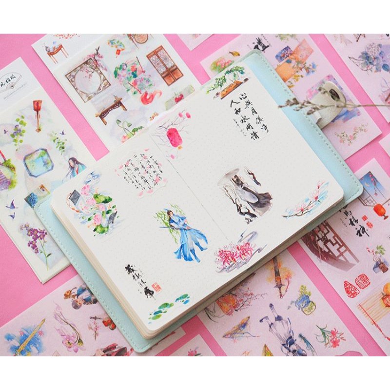 Set 6 tấm sticker trang trí nhiều mẫu P2