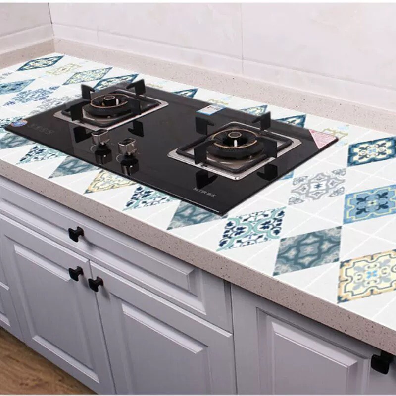 Giấy dán bếp giả đá, decal dán bếp chống nước, chịu nhiệt sẵn keo 3mx60cm