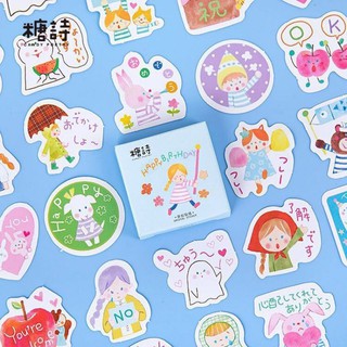 P2 - Set 45 miếng dán sticker trang trí nhiều mẫu