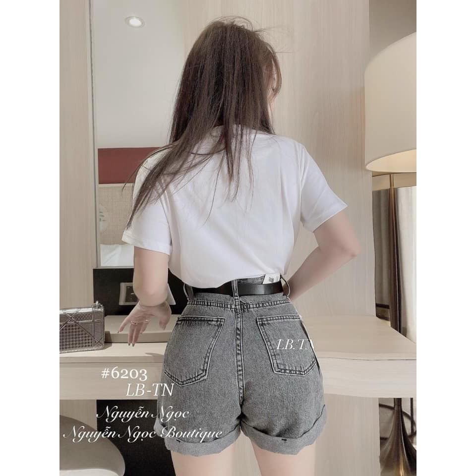 Quần sooc jeans VÂN gấu kèm đai mã 380 (kèm ảnh thật,video)