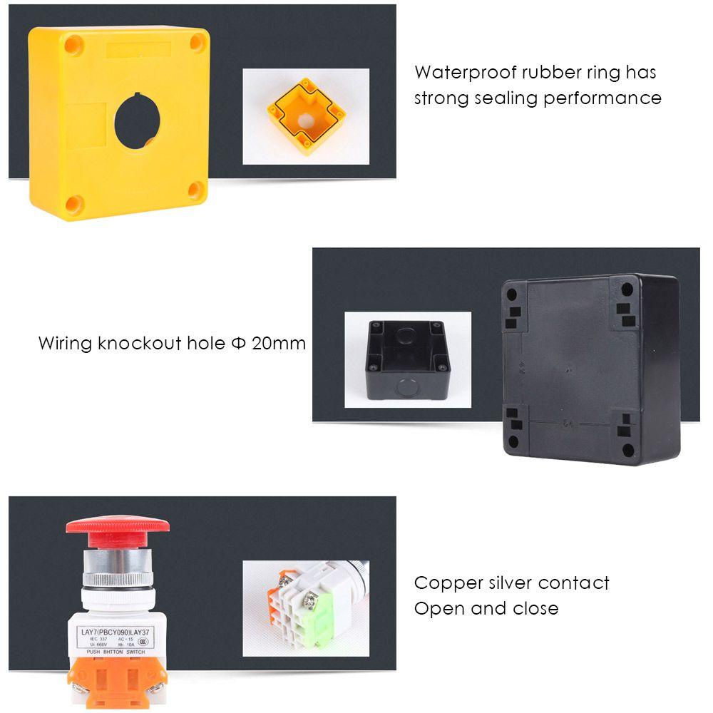 Zaijie 24 Công Tắc Dừng Khẩn Cấp Chống Thấm Nước Hình Nấm Đỏ Dps