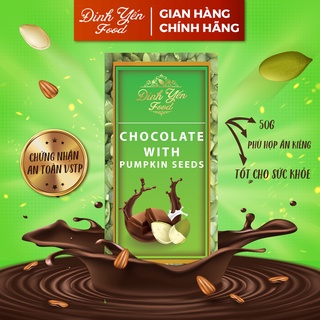 Socola Mix hạt bí DinhYen 50g đồ ăn vặt siêu ngon giá rẻ