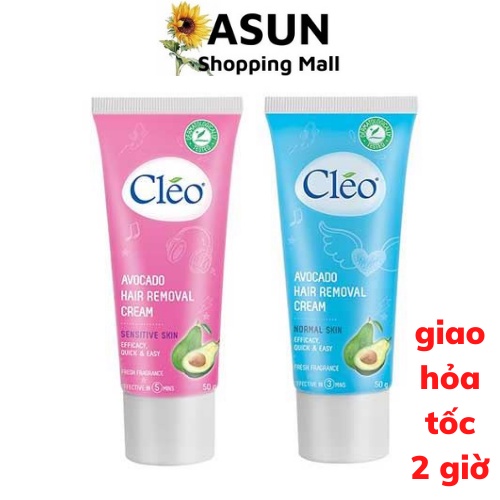 Kem Bơ Tẩy Lông &amp; Gel Dưỡng Da Sau Tẩy Lông CLEO Sạch Lông Trong 5 Phút