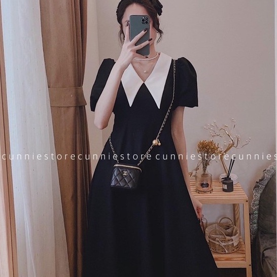 Đầm cổ sơ mi Bigsize 55-90kg đi chơi đi tiệc đều được