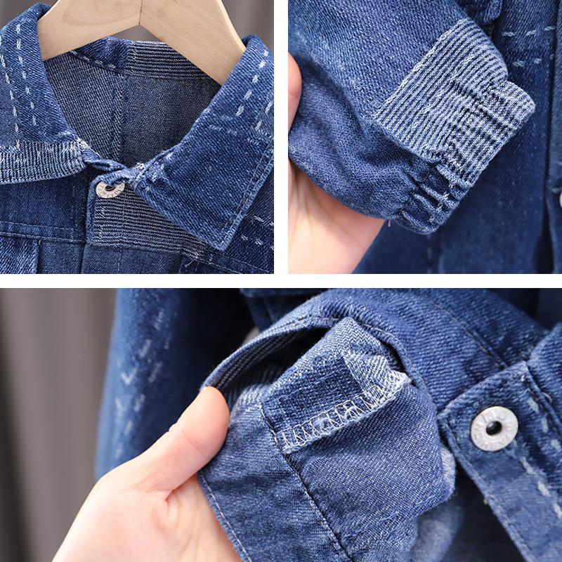 Áo Khoác Denim Thời Trang Xuân Thu Dành Cho Bé Trai 2022