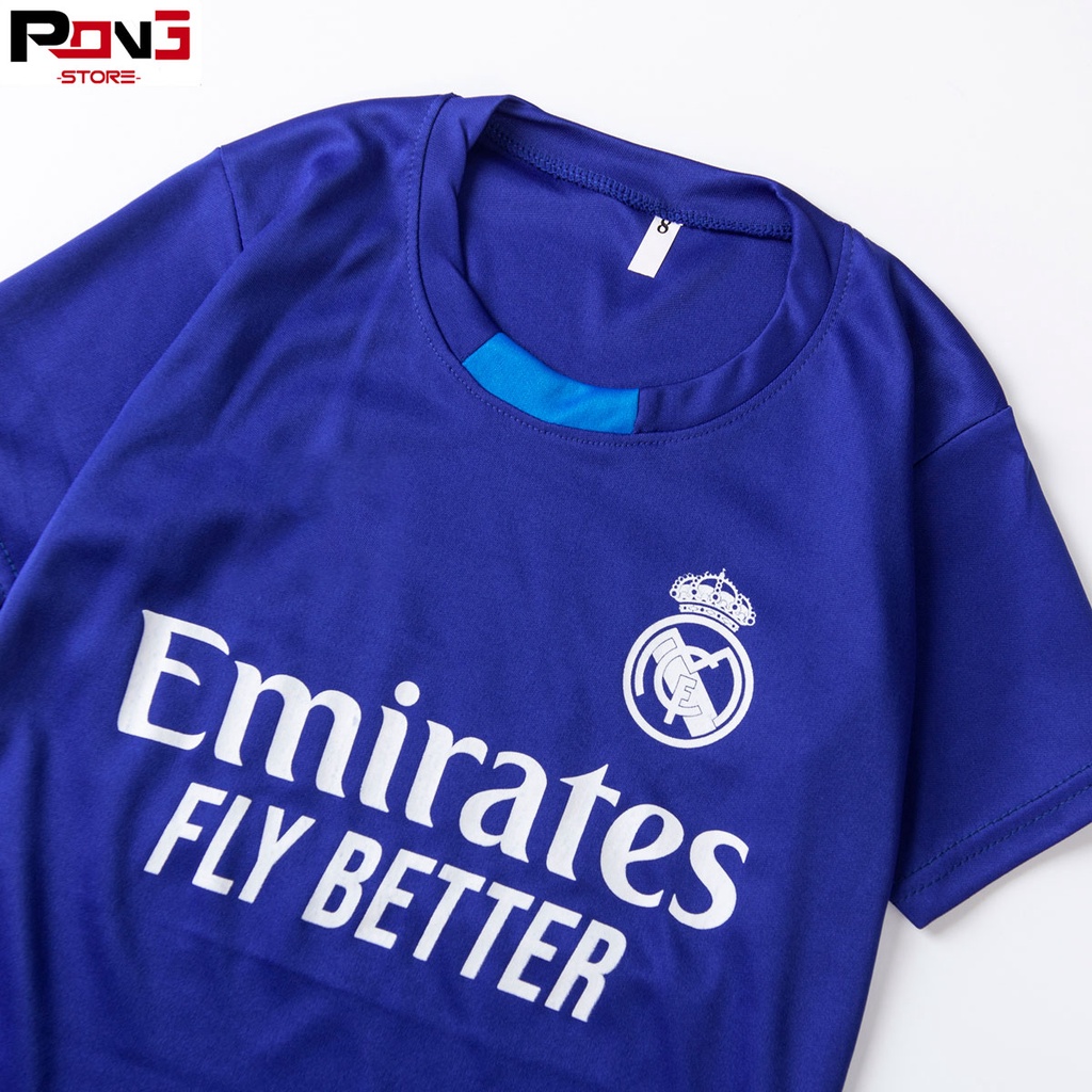 Bộ quần áo bóng đá trẻ em nam,nữ CLB Real Madrid  chất thun lạnh  cho các bé từ 2 đến 15 tuổi của Pong__store