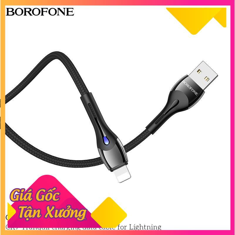 Cáp sạc dù có đèn led Borofone CK7 hàng chính hãng (iphone,android, type c)