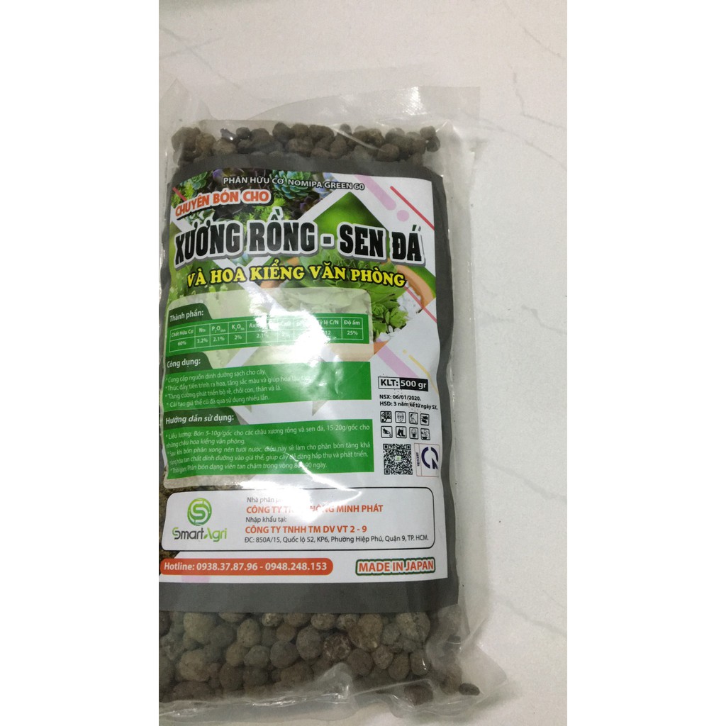 Chuyên bón cho xương rồng sen đá hoa kiểng văn phòng gói 500gr