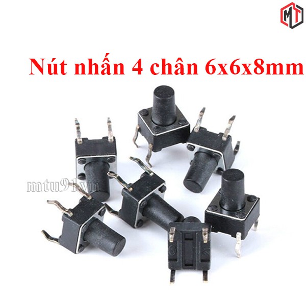 Nút nhấn 4 chân 6x6x8mm DIP