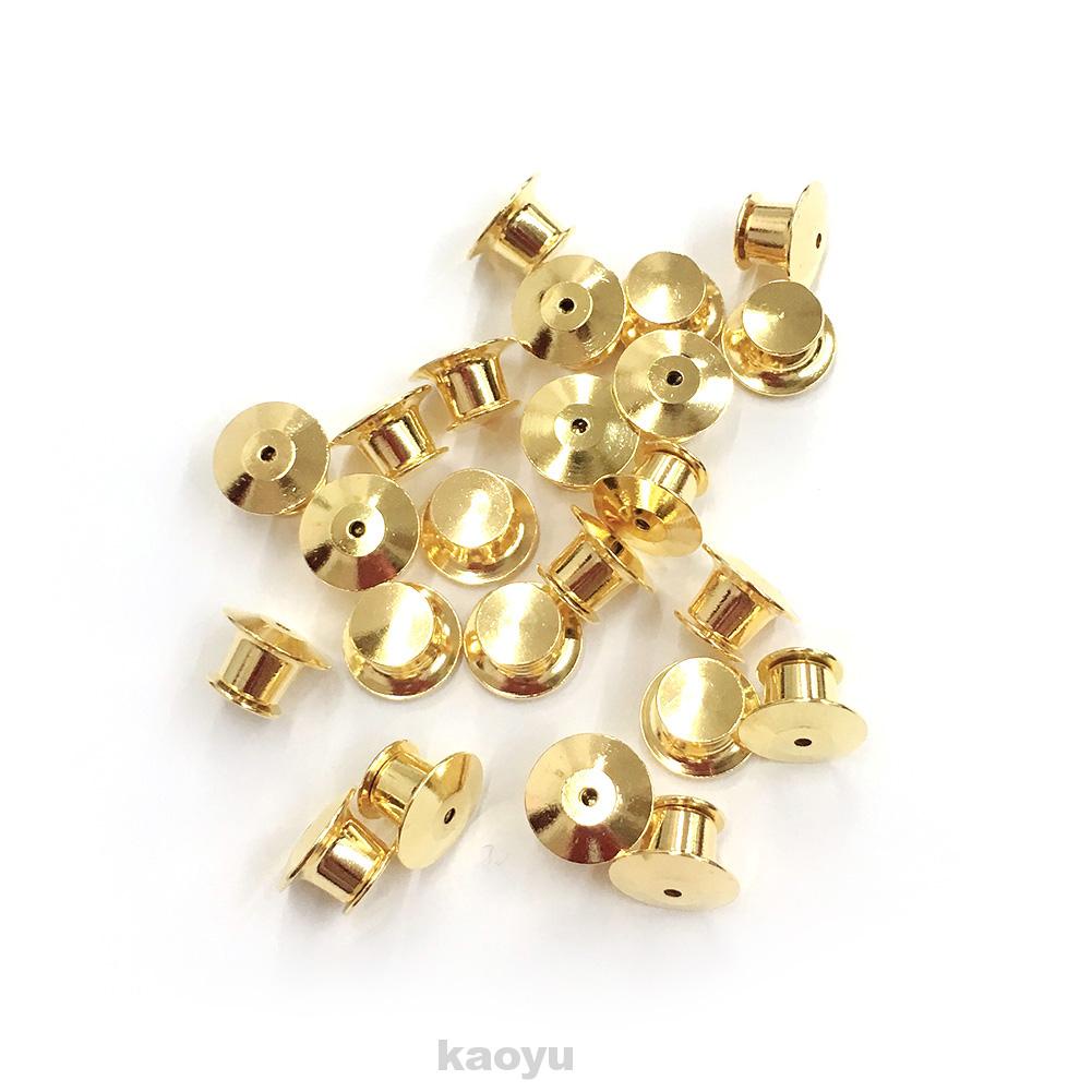 Set 30 khoá nút bấm kim loại gài nón túi áo vest phẳng có hộp lò xo đựng không có dụng cụ thẻ tên