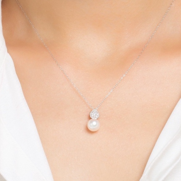 Dây Chuyền Vàng Ngọc Trai Cao Cấp Akoya Essential Long Beach Pearl ESCHG36A036