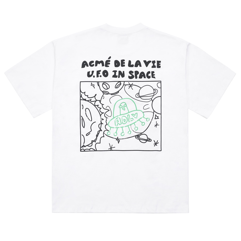 (HÀNG CHÍNH HÃNG) Áo thun ADLV - Acmé de la vie - Sleeve T-Shirt White UFO LinhLyxAuth llxauth