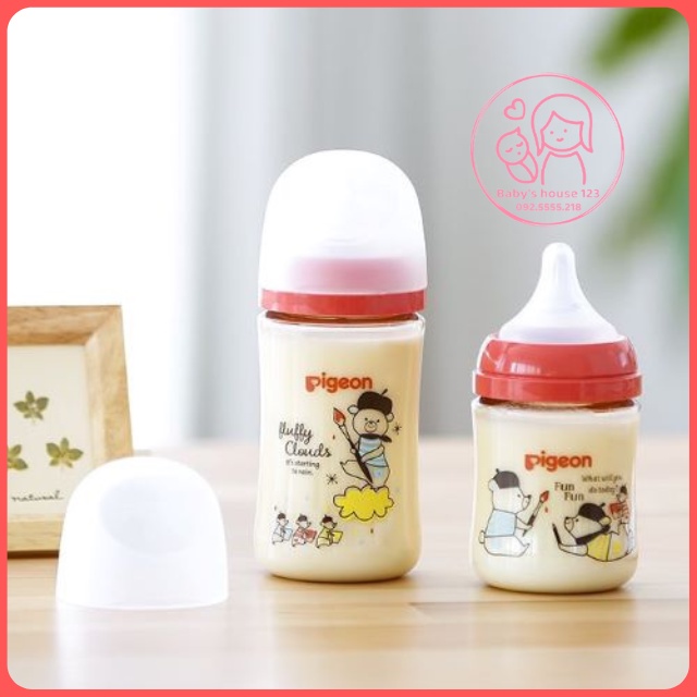 BÌNH SỮA PIGEON CỔ RỘNG NỘI ĐỊA NHẬT BẢN 160ML/240ML