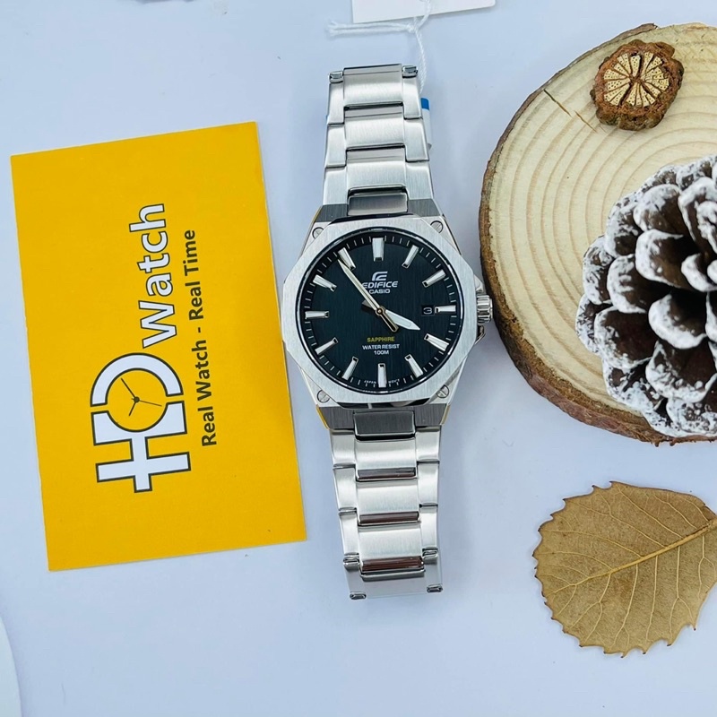 Đồng hồ casio nam efr-s108d-1 sapphire mặt bác giác new fullbox chính hãng