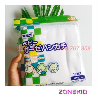 Khăn Sữa Nhật pipi - Khăn Sữa Xô Chất Đẹp Cho Bé ( túi 10 chiếc)