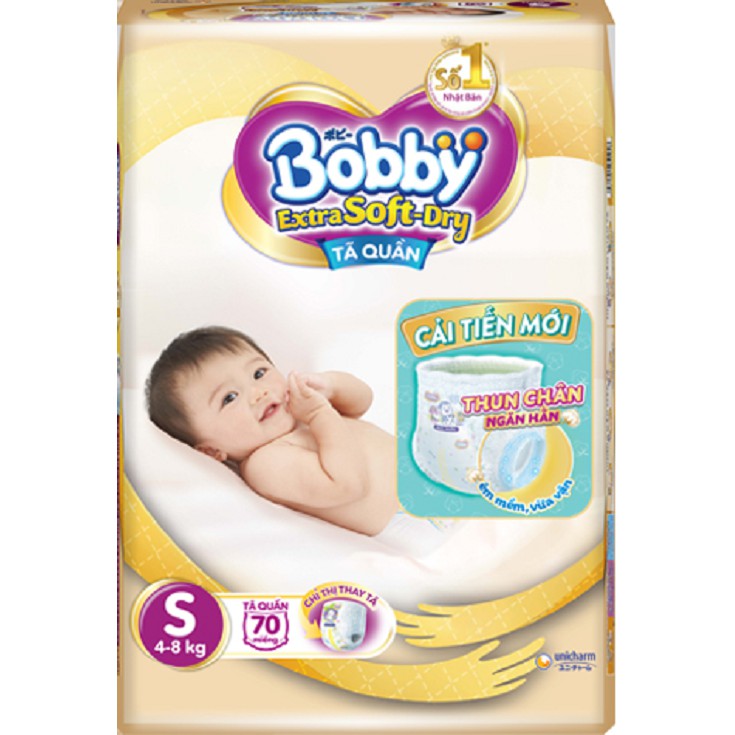 Combo 2 gói tã Bobby Quần Extra Soft Dry S70-1907