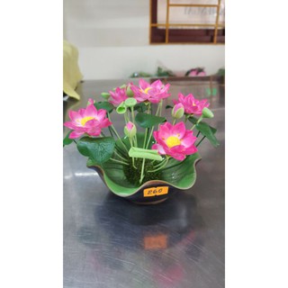 HOA SEN ĐẤT SÉT MINI ĐỂ BÀN ( 10-12CM)