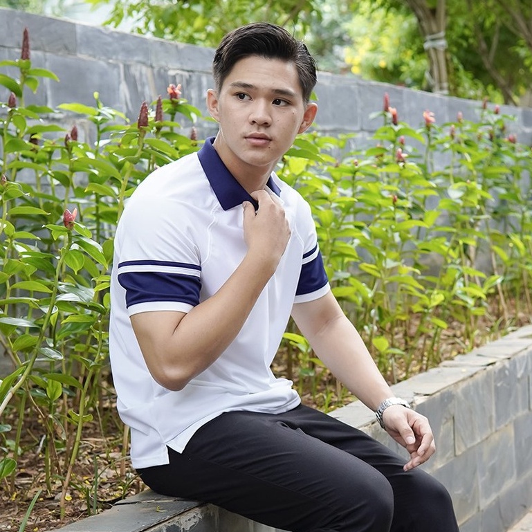 Áo polo nam phối màu POLITE big size 3xl 90kg thoải mái, áo thun nam TheBasic