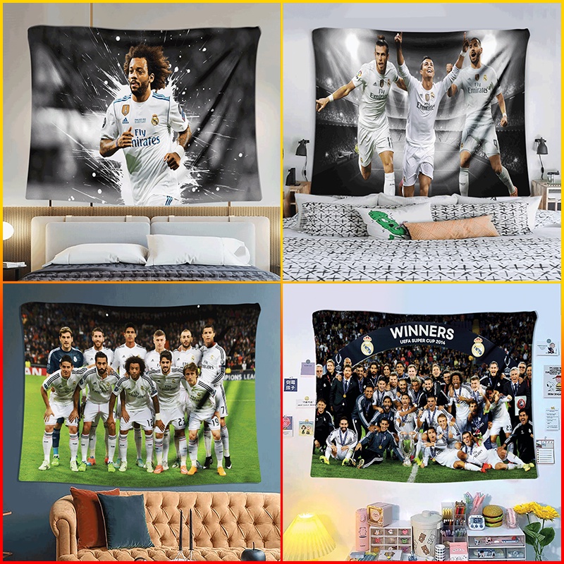 Tranh vải treo tường Decor Real Madrid FC câu lạc bộ bóng đá Thảm Decor phòng hot nhất