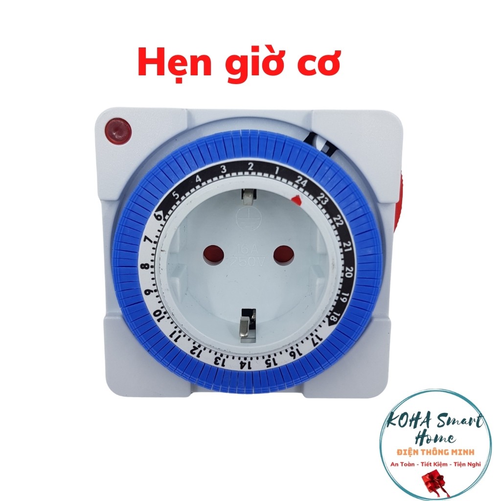 Ổ Cắm Hẹn Giờ Tắt Mở Kiểu Cơ KH-TG16A- Cực Tốt- Hẹn giờ tự động các Thiết Bị Điện