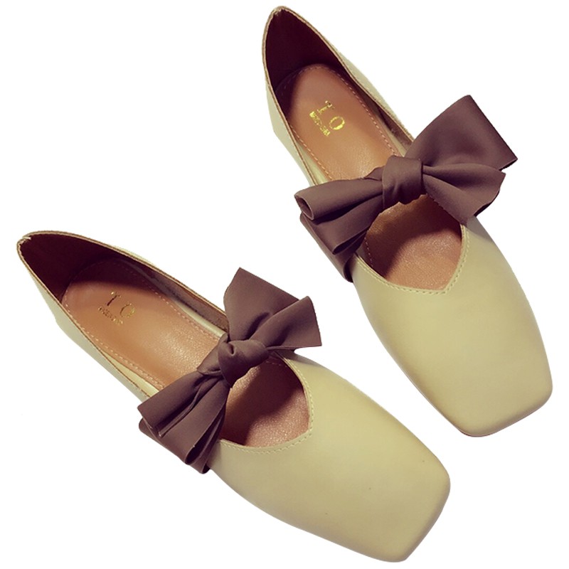 Giày Búp Bê Miệng Nông Đính Nơ Xinh Xắn Phong Cách Retro | BigBuy360 - bigbuy360.vn