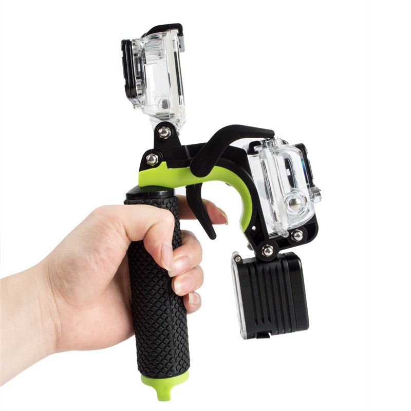 Floating Hand Grip for GoPro with Pistol Trigger Shutter Phone Mount Holder