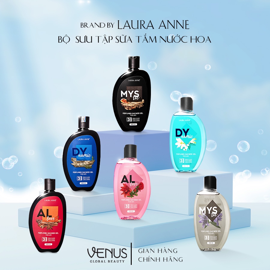 Sữa tắm nước hoa nữ Laura Anne Dynamic for her 220ml