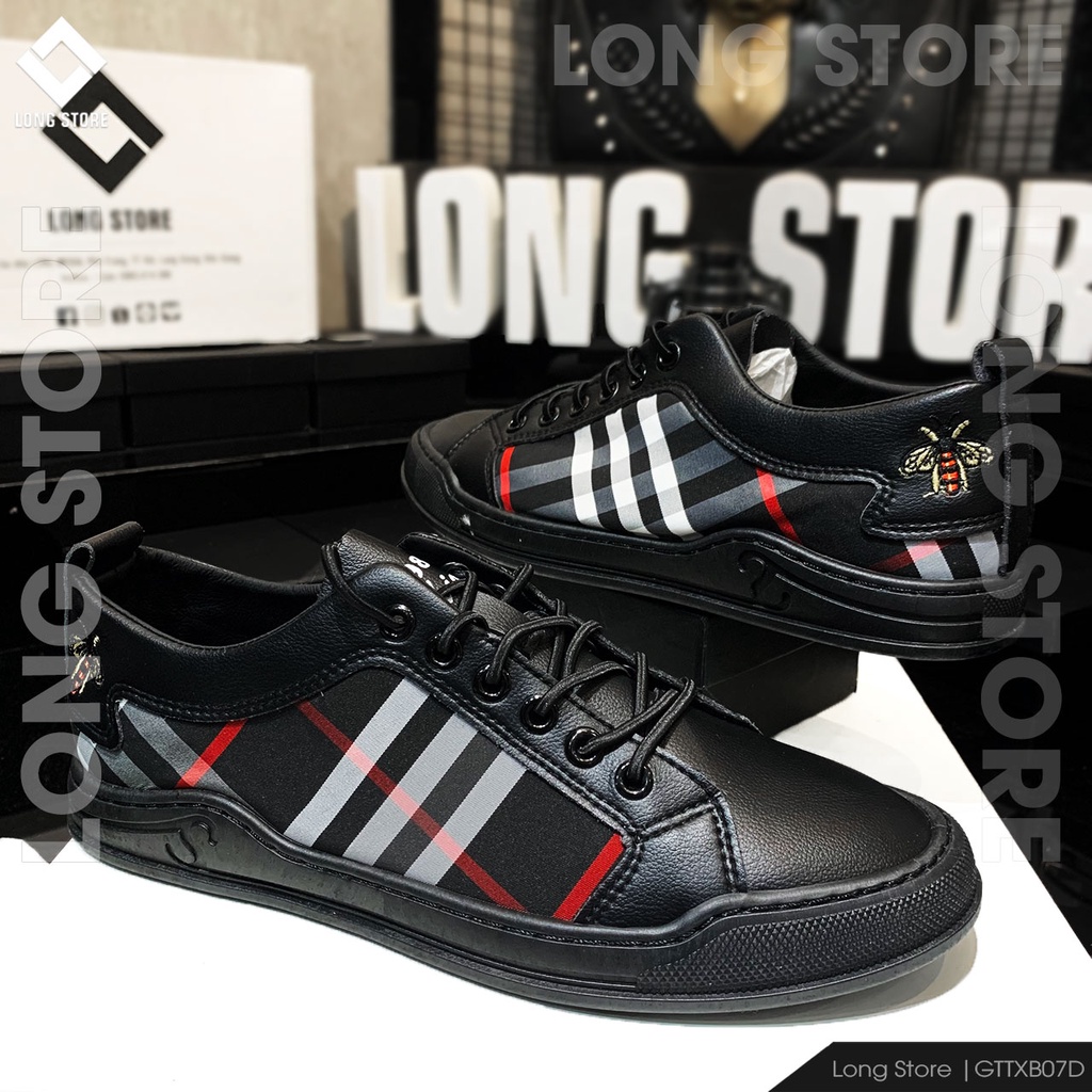 Giày thể thao nam đẹp sneaker đế cao chất vải canvas cao cấp tăng chiều cao 3cm LONGSTORE GTTTQ